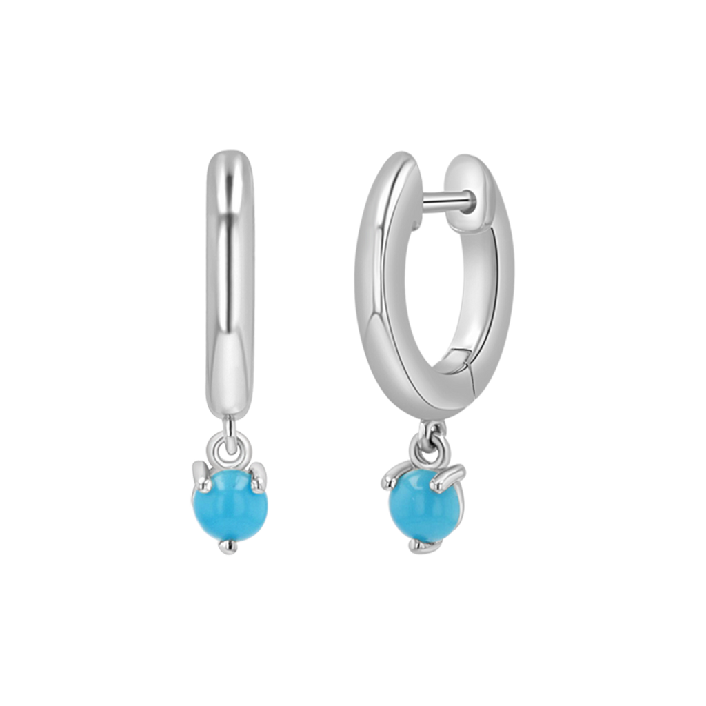 Turquoise Drop Huggies B386560