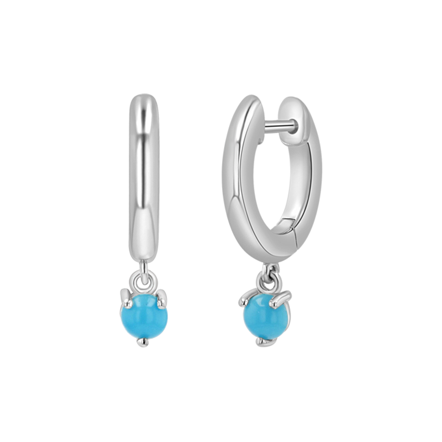 Turquoise Drop Huggies B386560