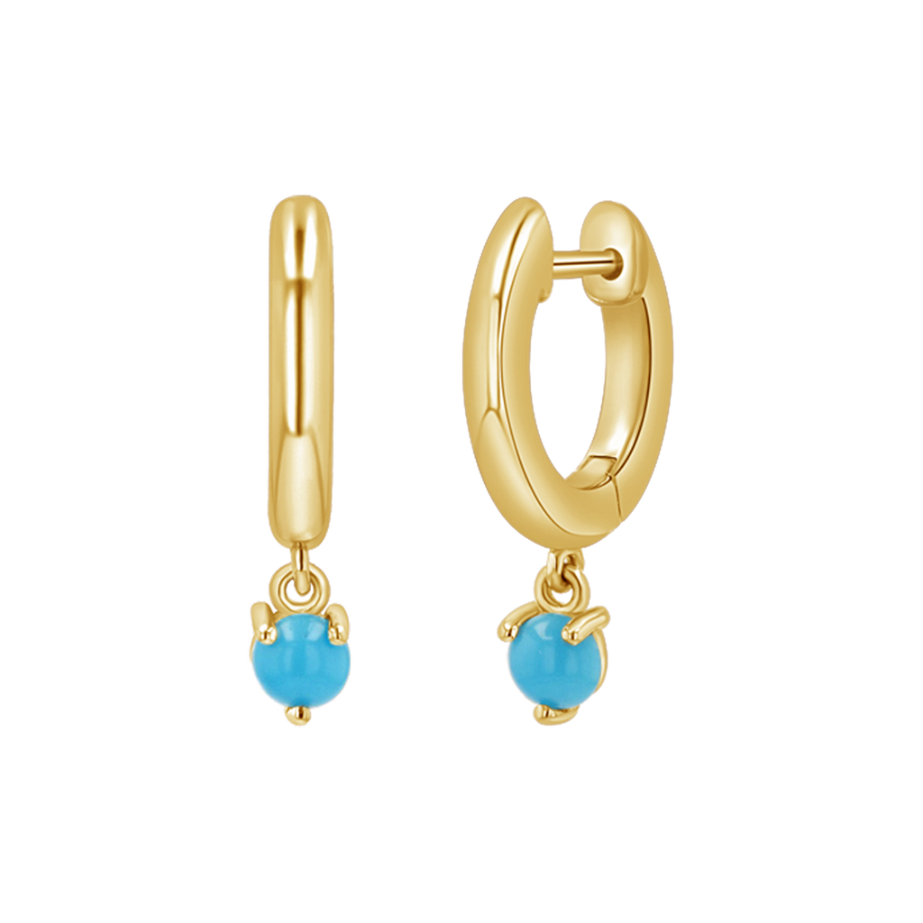 Turquoise Drop Huggies B386560
