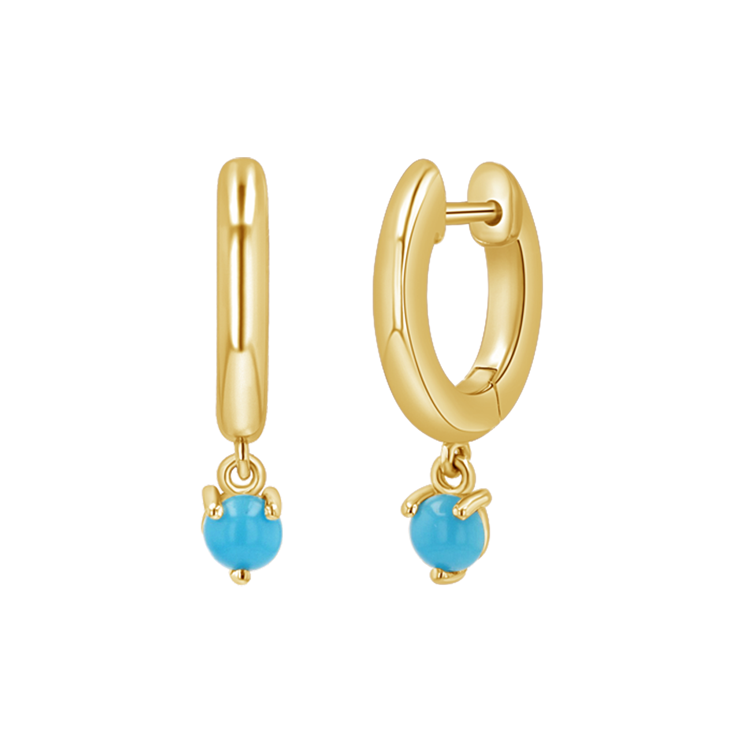Turquoise Drop Huggies B386560