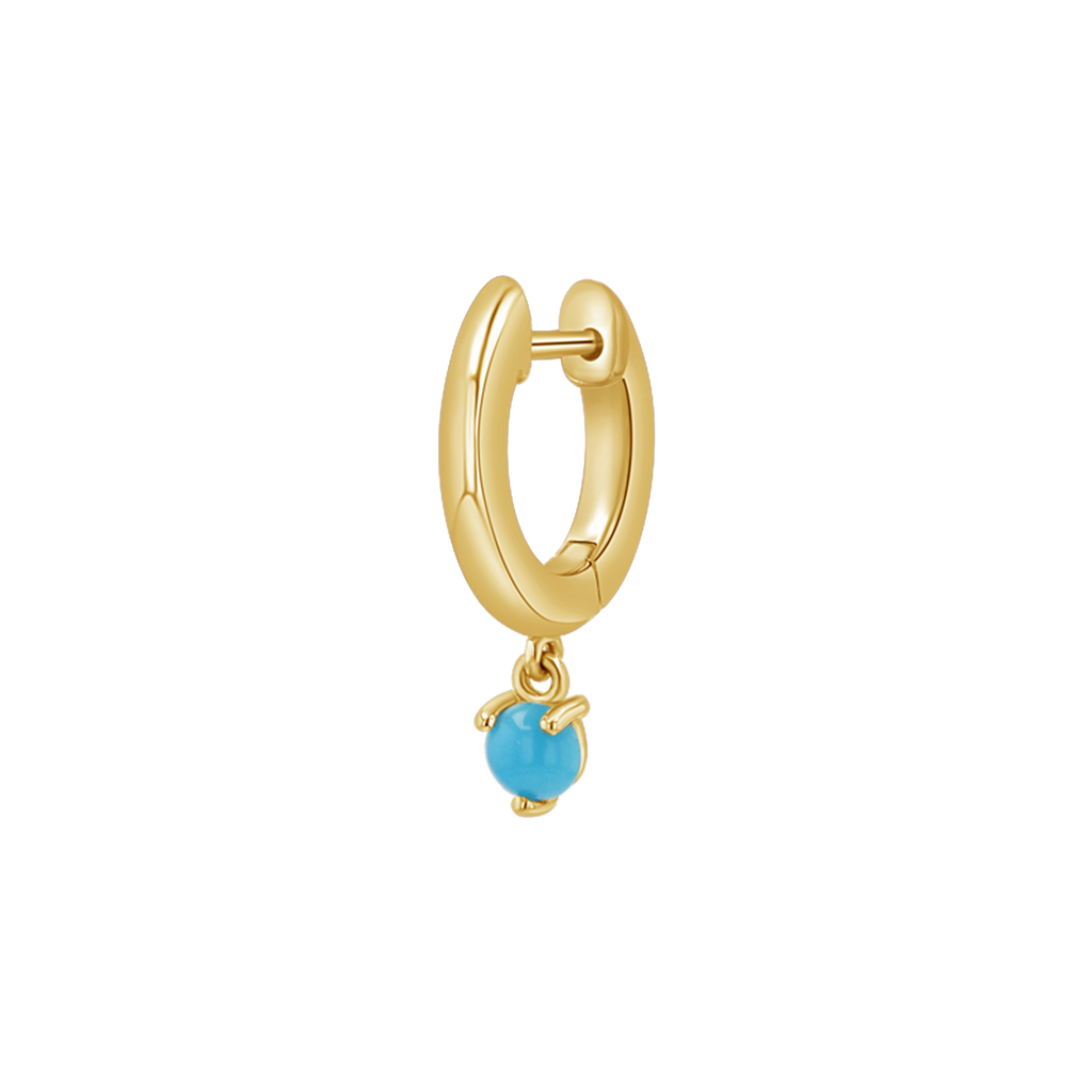 Turquoise Drop Huggies B386560