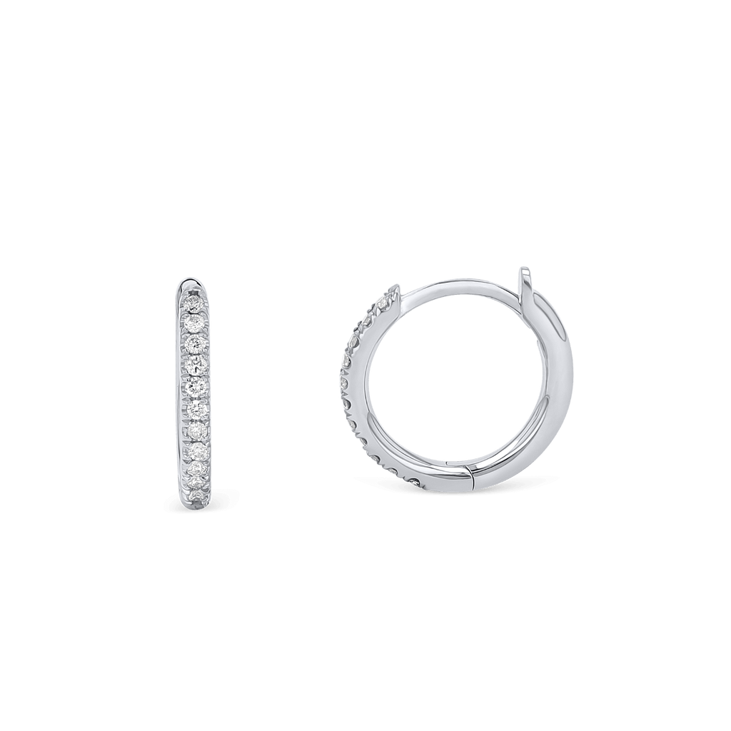 Diamond Huggie Hoop Earrings B213630