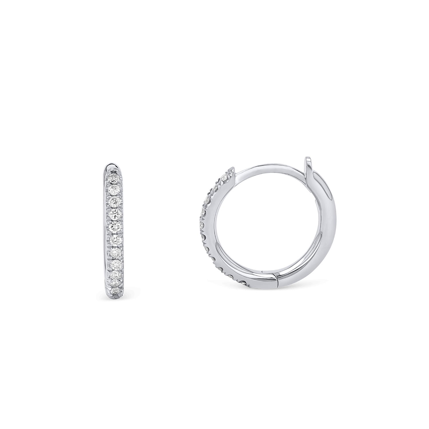 Diamond Huggie Hoop Earrings B213630