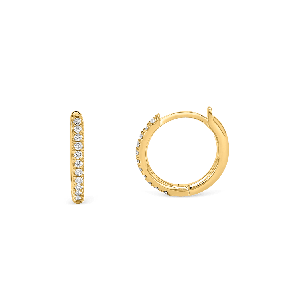 Diamond Huggie Hoop Earrings B213630