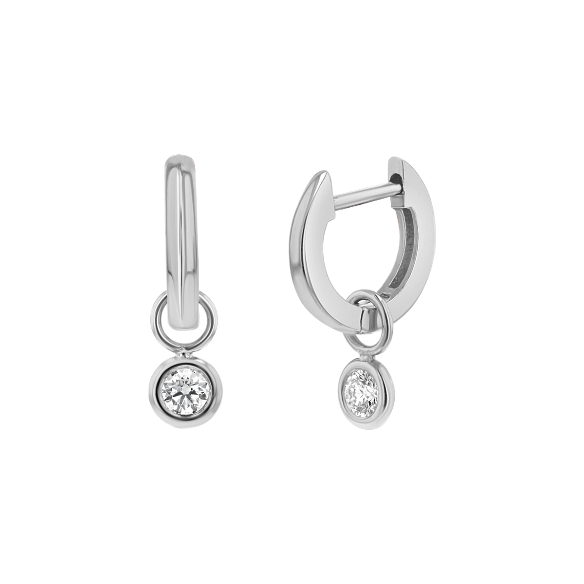 Diamond Drop Huggies Hoops O97805