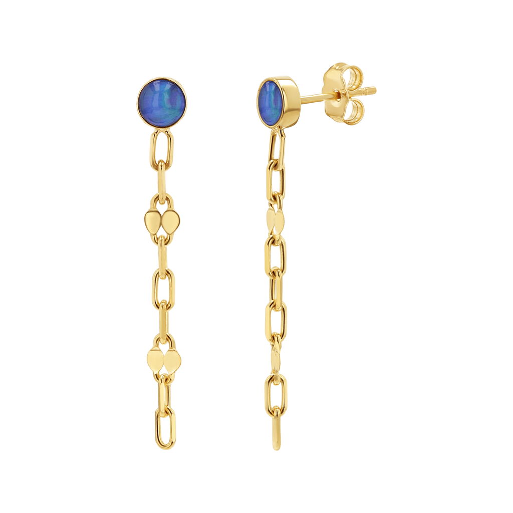 Opal Solitaire Sequin Earrings Y88069
