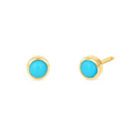 Turquoise Solitaire Stud Earrings V6064