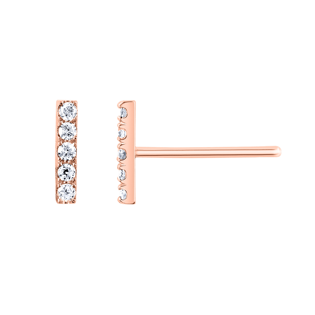 Diamond Bar Stud Earrings H511317