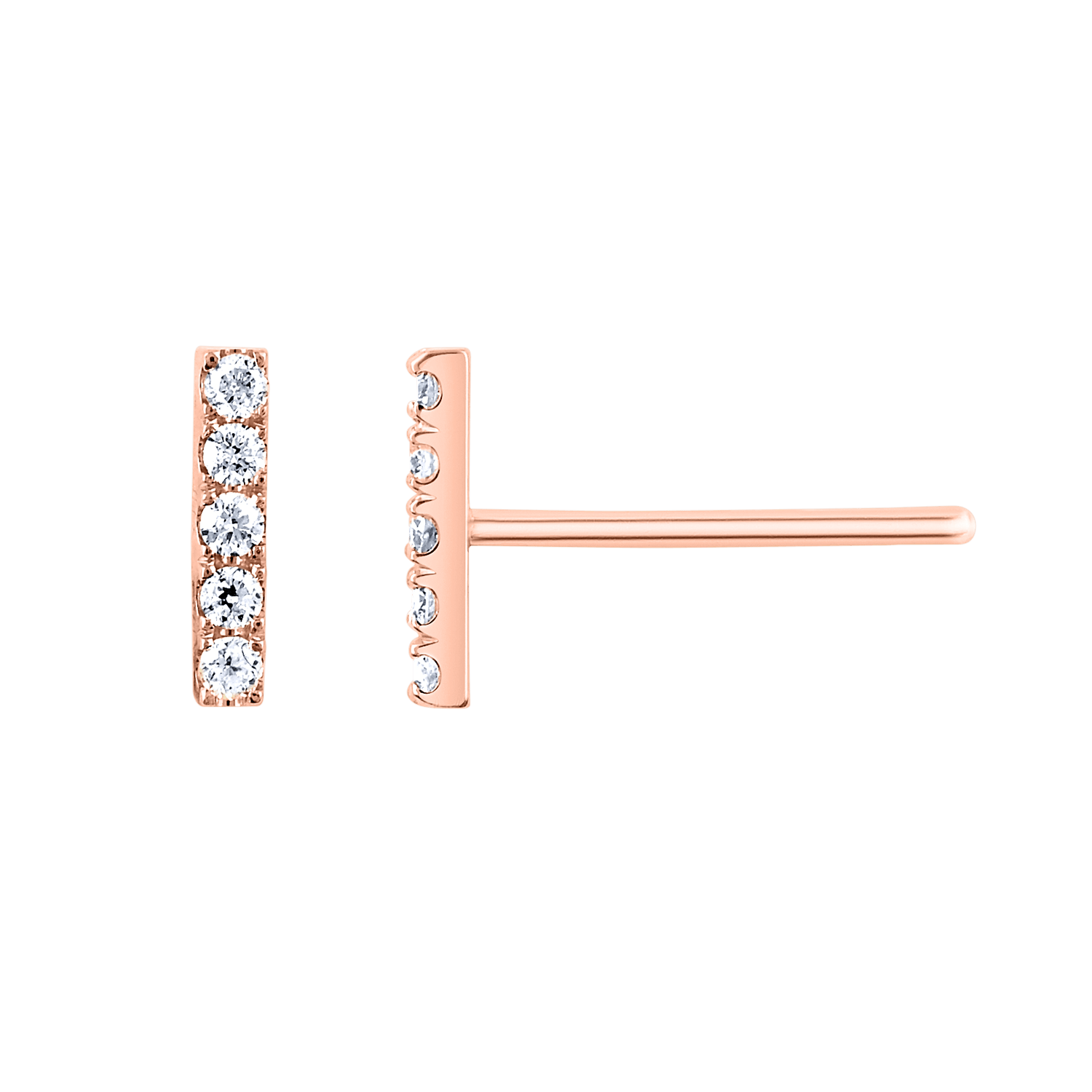 Diamond Bar Stud Earrings H511317