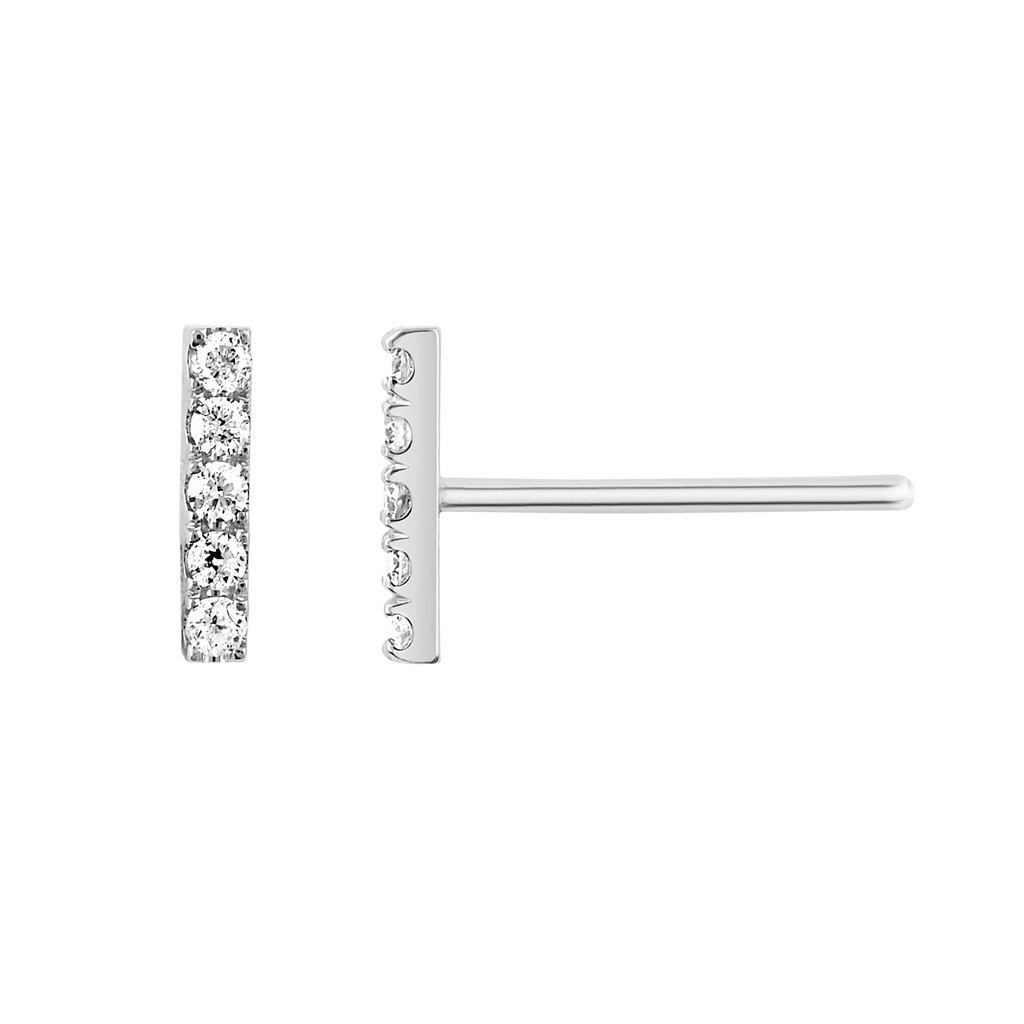 Diamond Bar Stud Earrings H511317