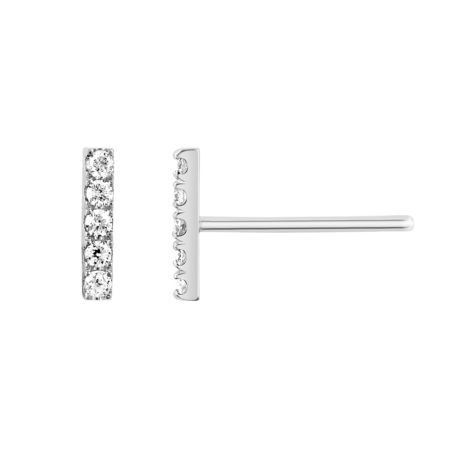 Diamond Bar Stud Earrings H511317