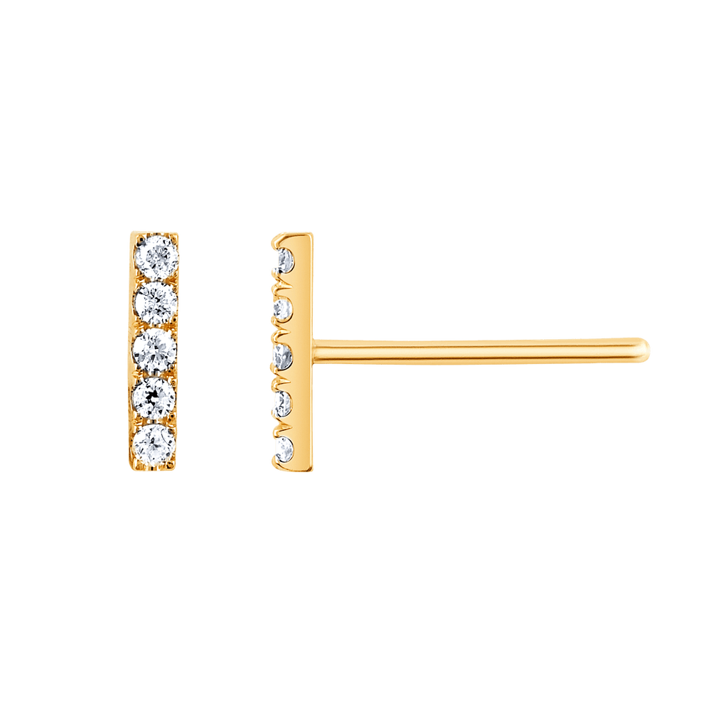 Diamond Bar Stud Earrings H511317