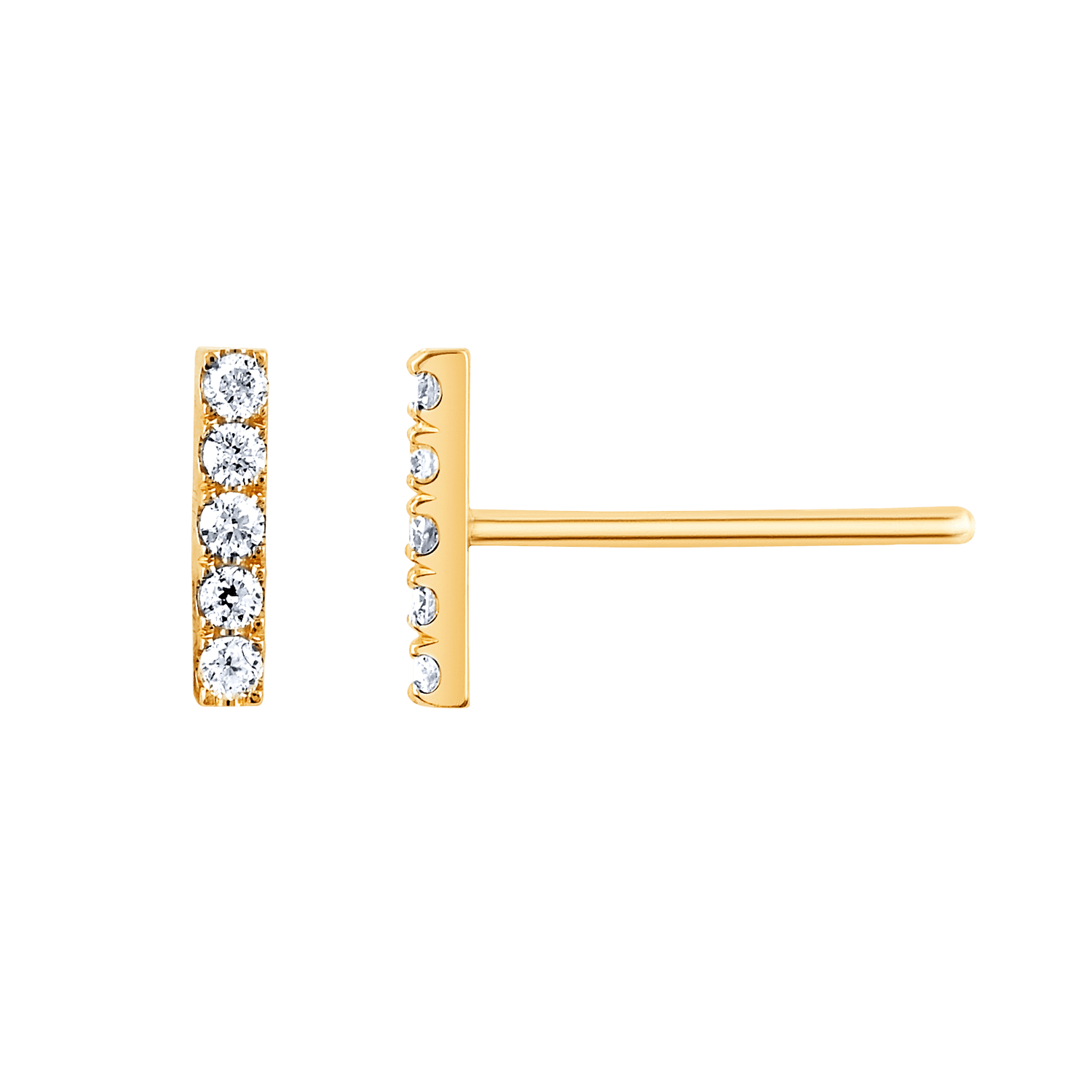 Diamond Bar Stud Earrings H511317