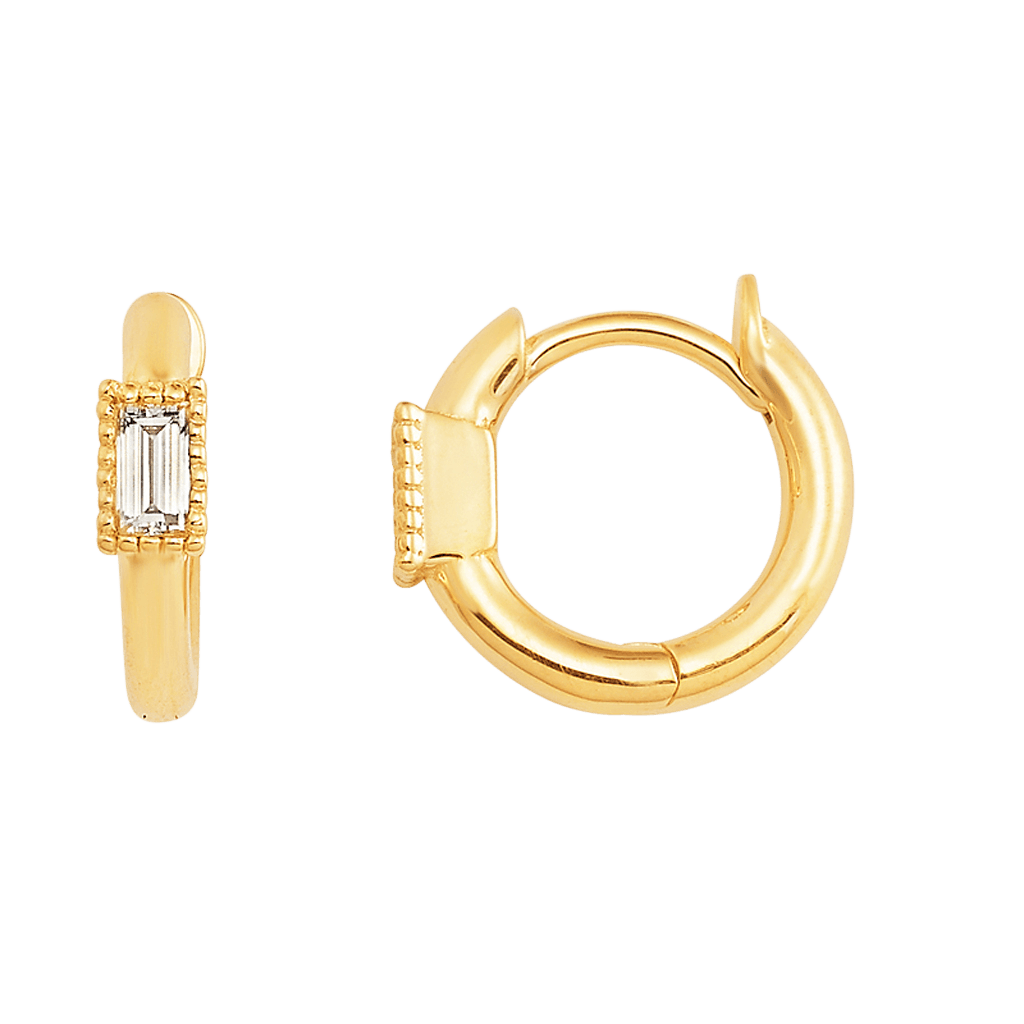 Baguette Huggie Earrings I226546