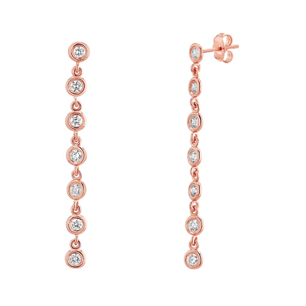 Diamond Bezel Chain Drop Earring Y22453