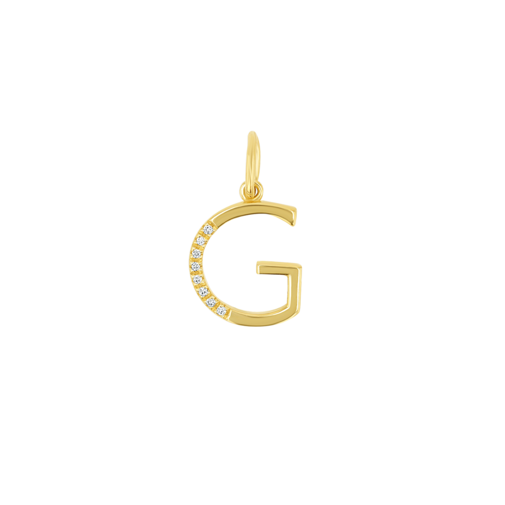 Diamond Initial Charm D37358