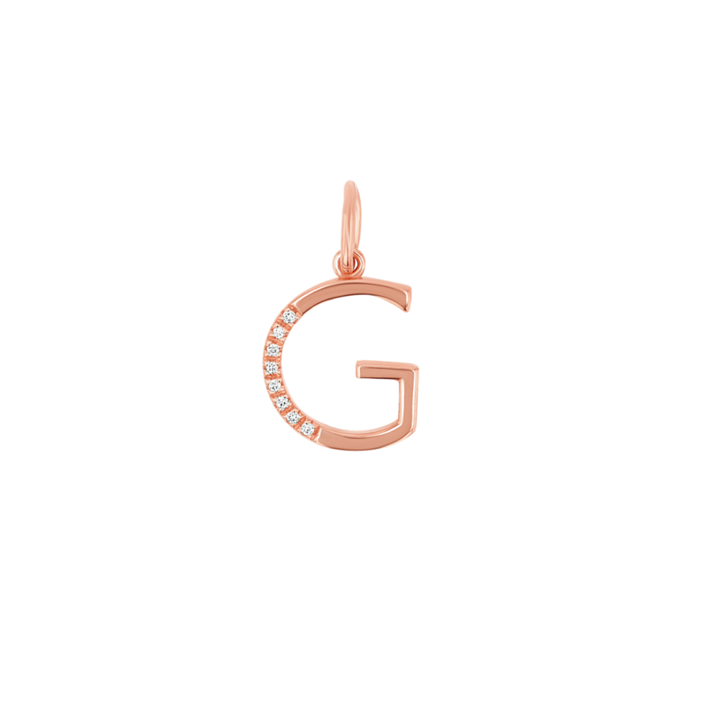 Diamond Initial Charm D37358