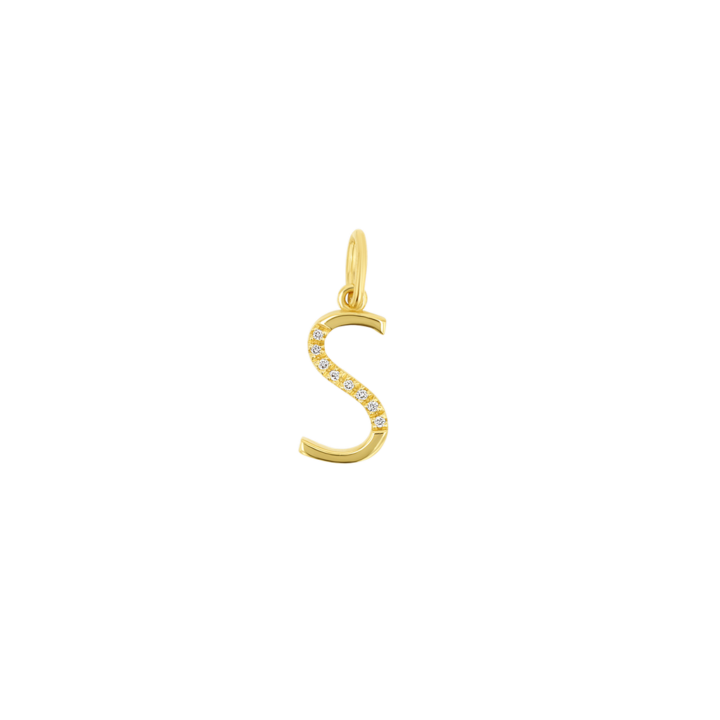 Diamond Initial Charm D37358