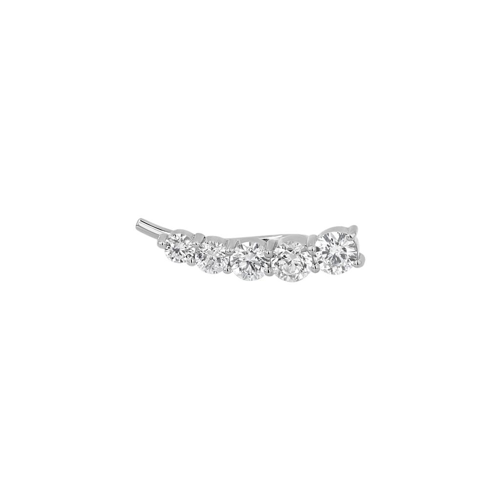 Diamond Bezel Crawler Earring I7814