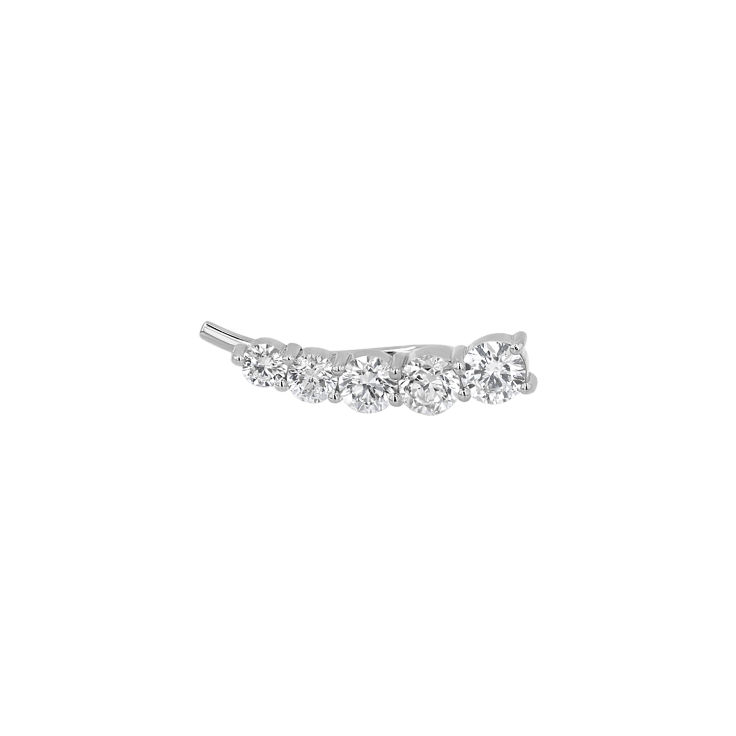 Diamond Bezel Crawler Earring I7814