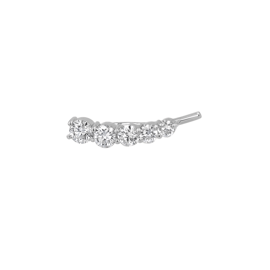 Diamond Bezel Crawler Earring I7814