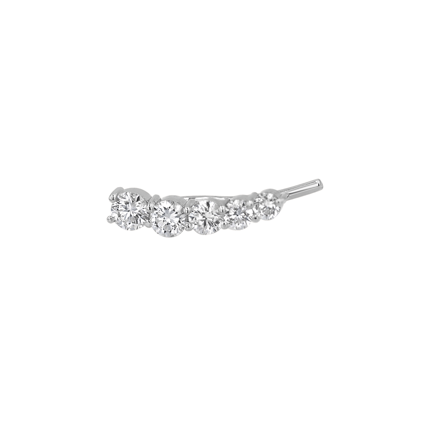 Diamond Bezel Crawler Earring I7814