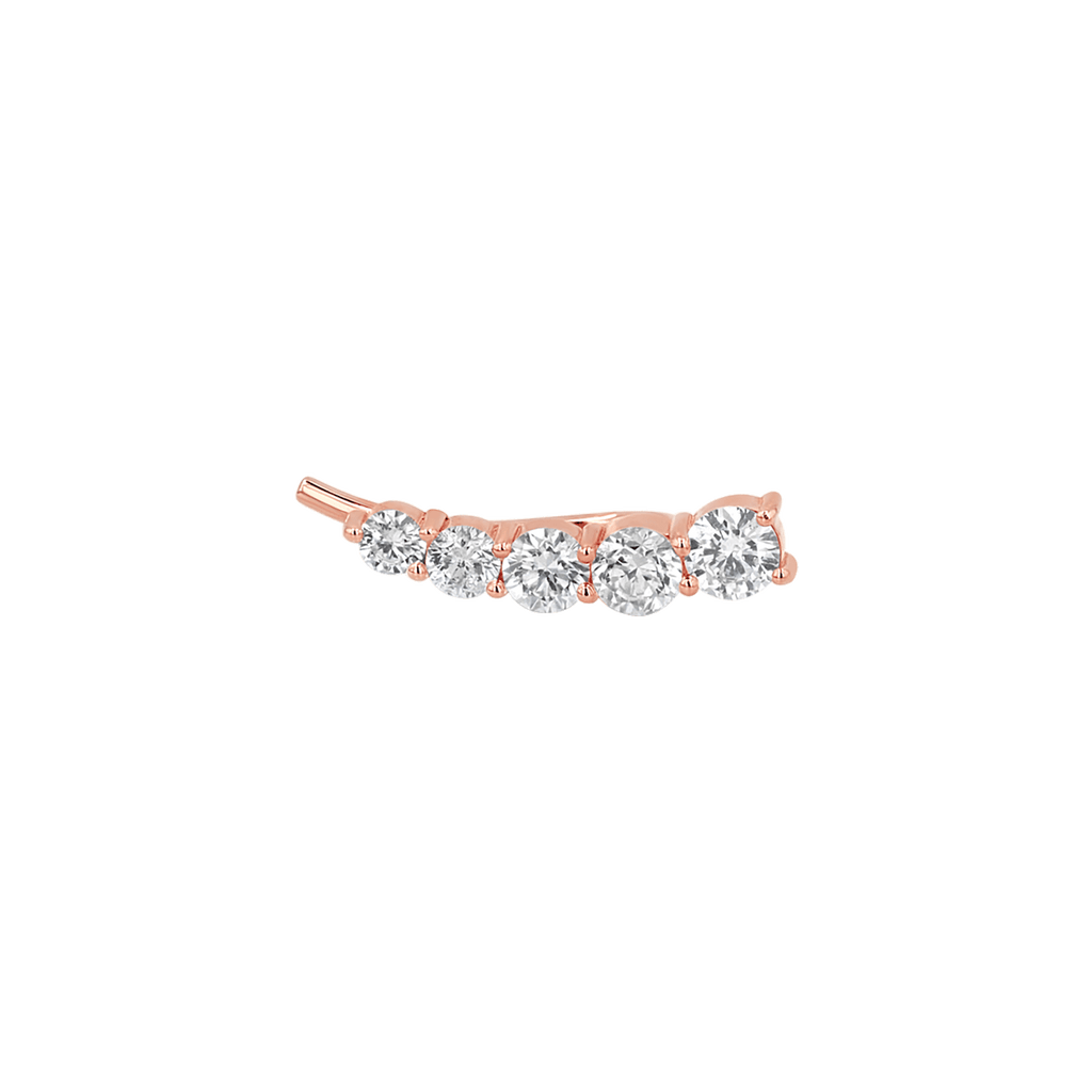 Diamond Bezel Crawler Earring I7814
