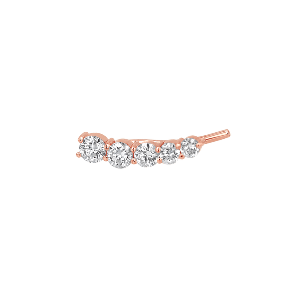 Diamond Bezel Crawler Earring I7814
