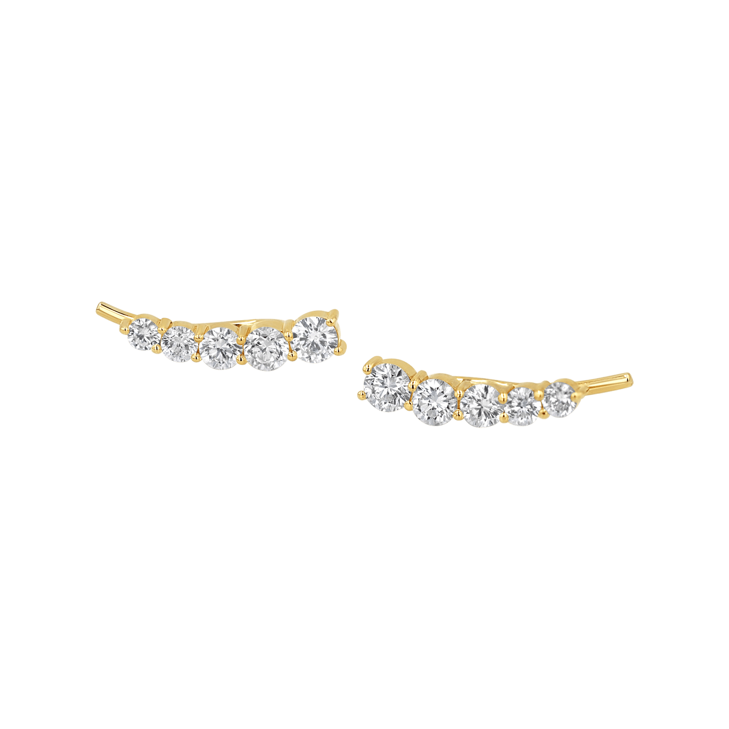 Diamond Bezel Crawler Earring I7814