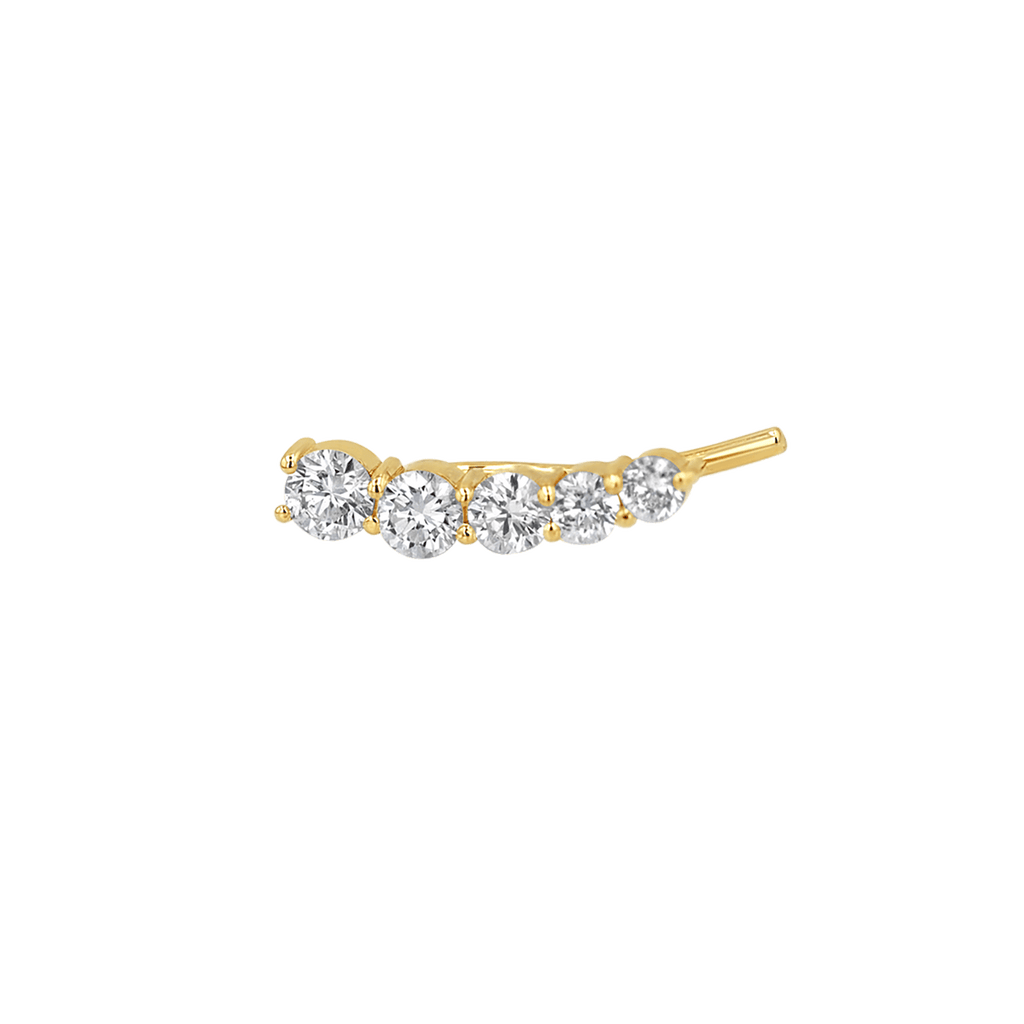 Diamond Bezel Crawler Earring I7814