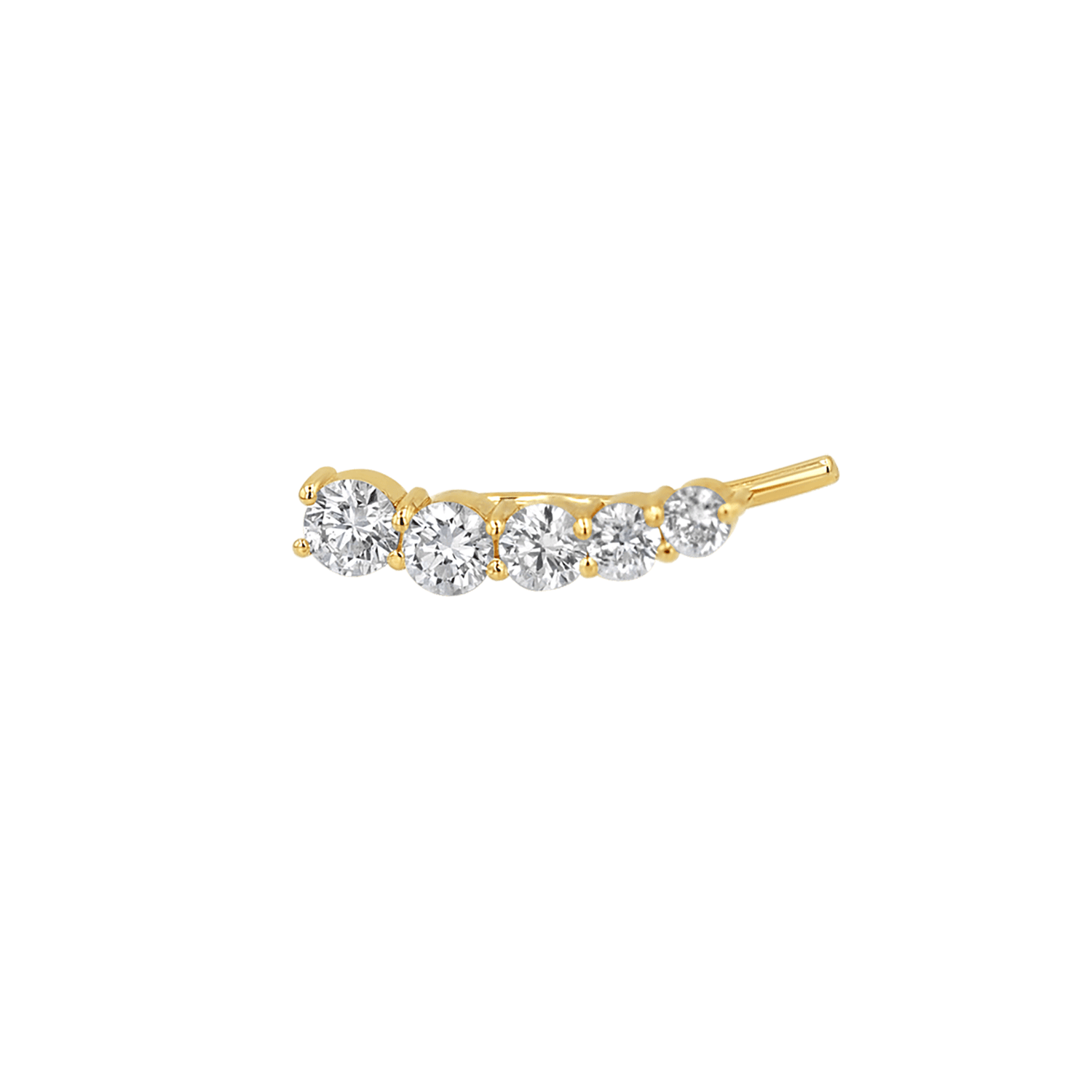 Diamond Bezel Crawler Earring I7814