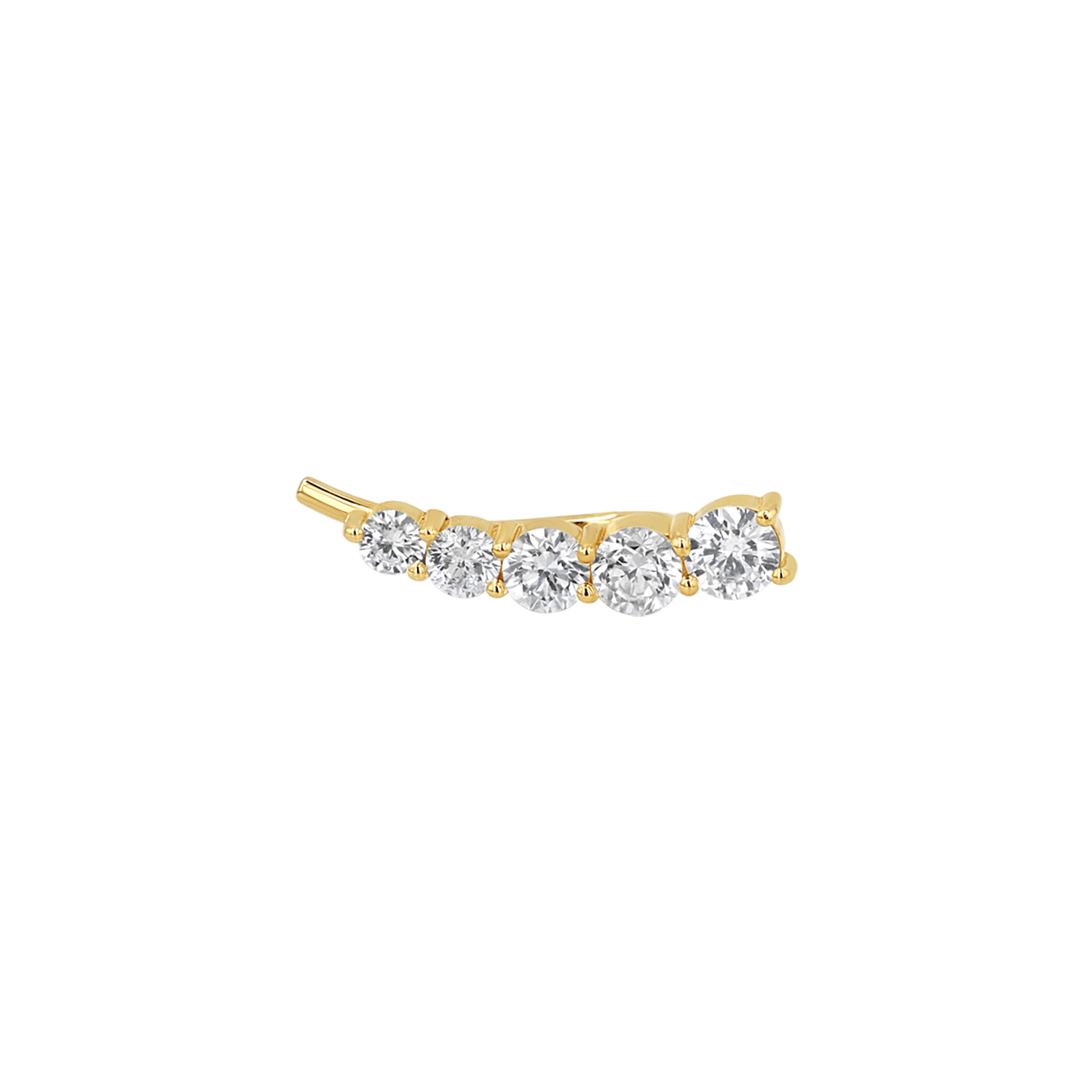 Diamond Bezel Crawler Earring I7814