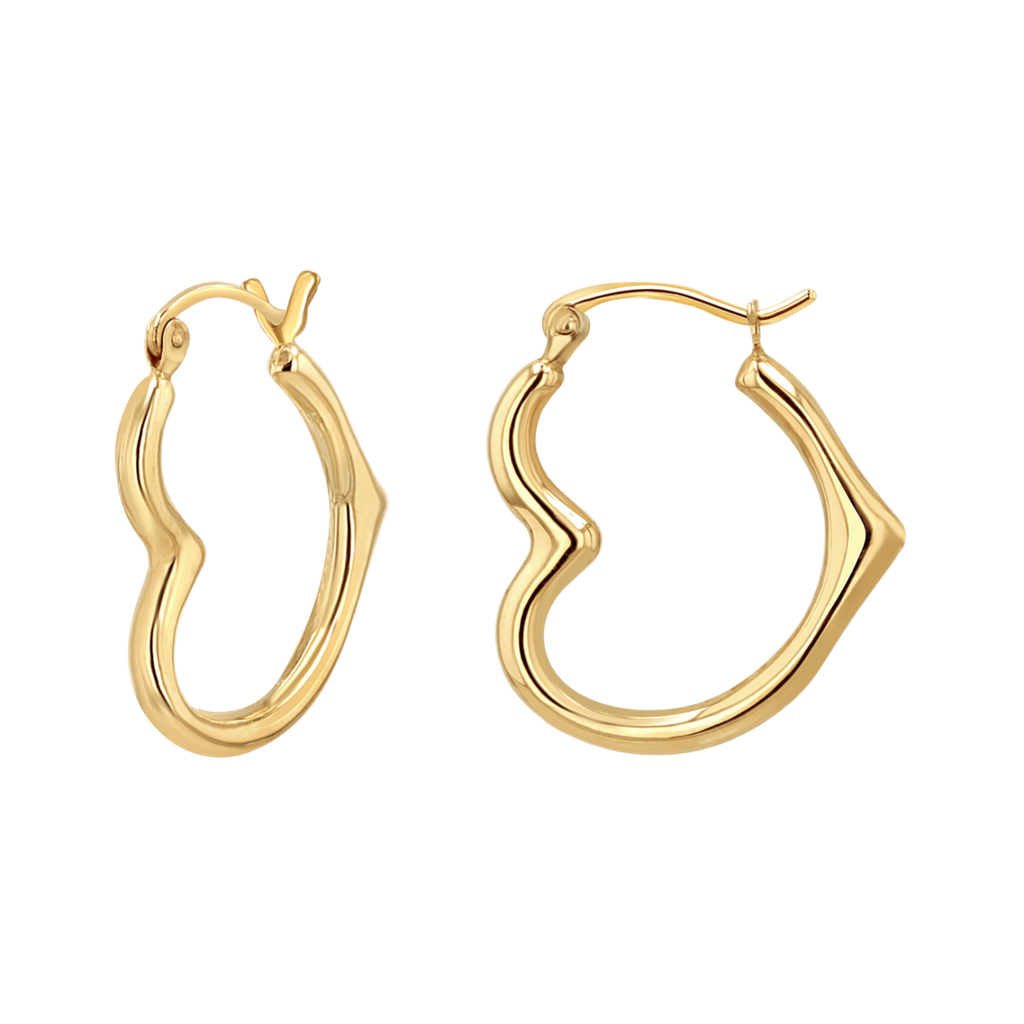 Heart Hoop Earrings S48399