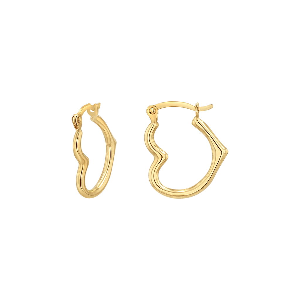 Heart Hoop Earrings S48399
