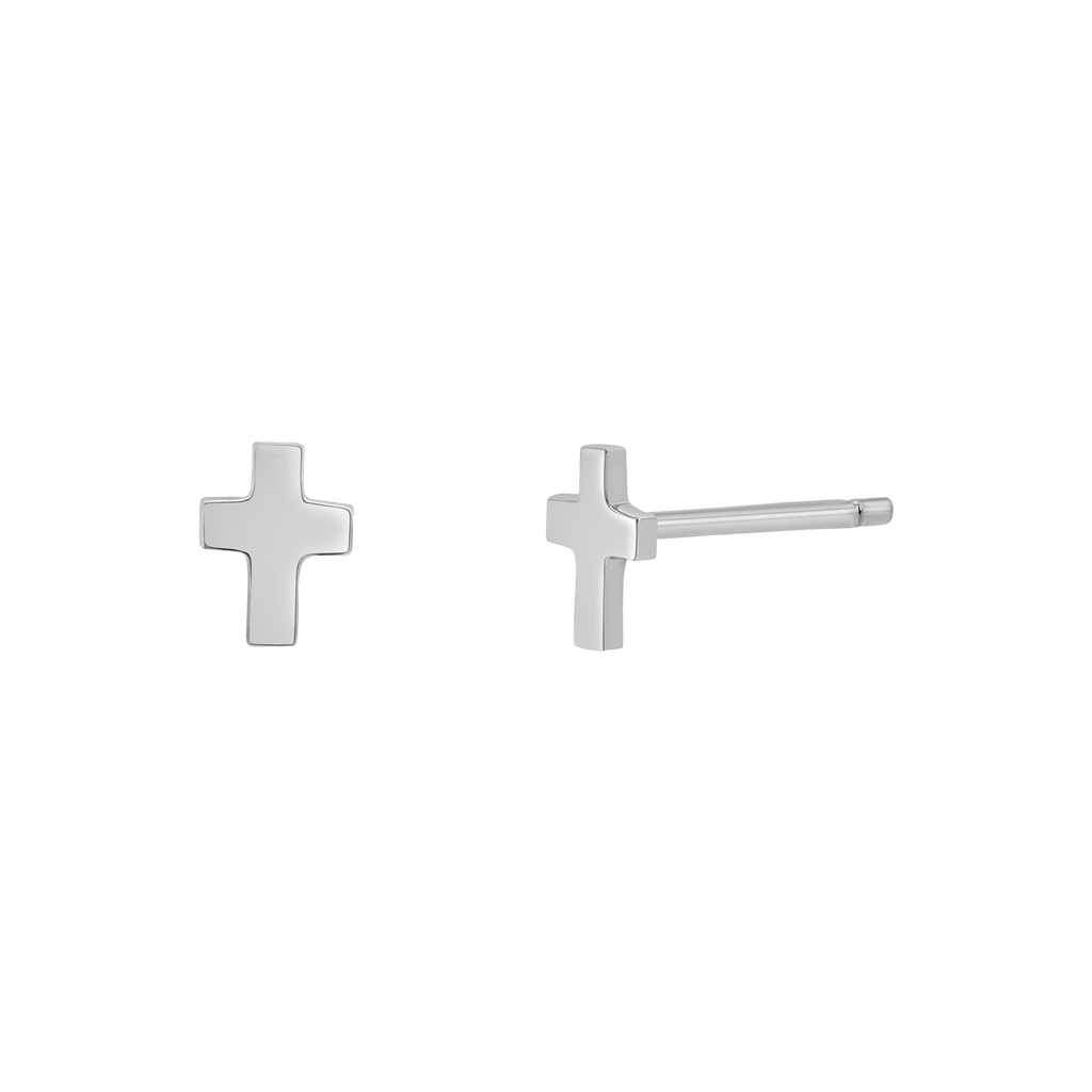 Mini Cross Stud Earrings F496841