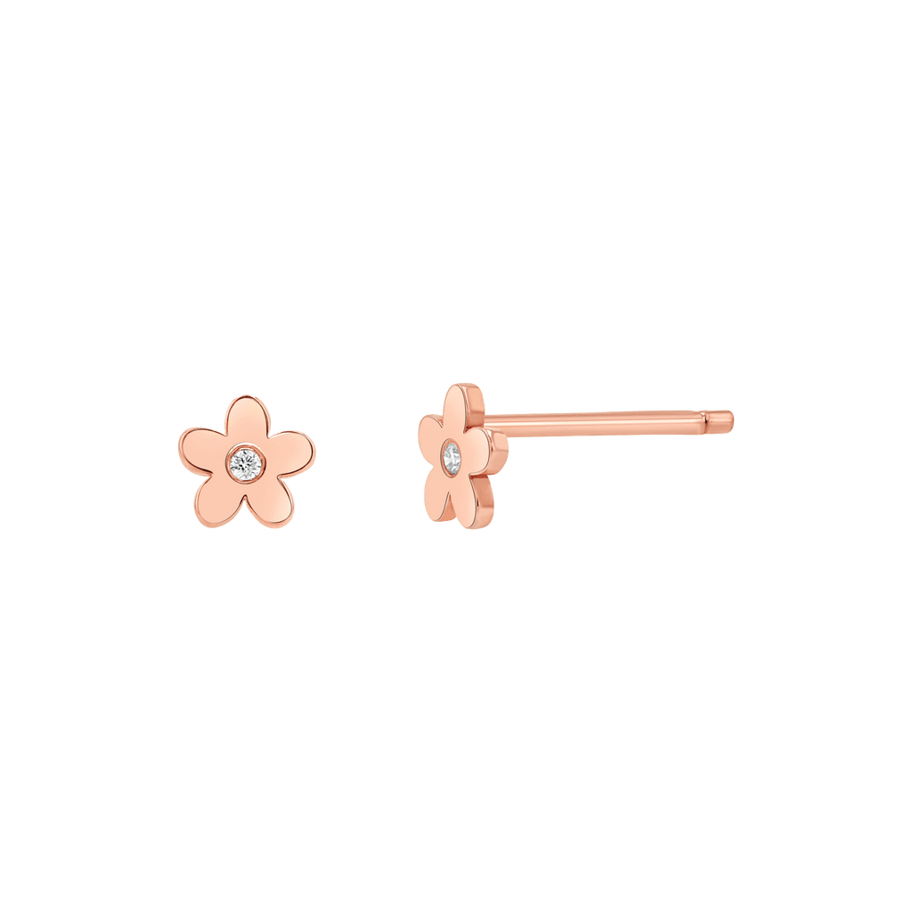 Diamond Flower Stud Earrings N3918