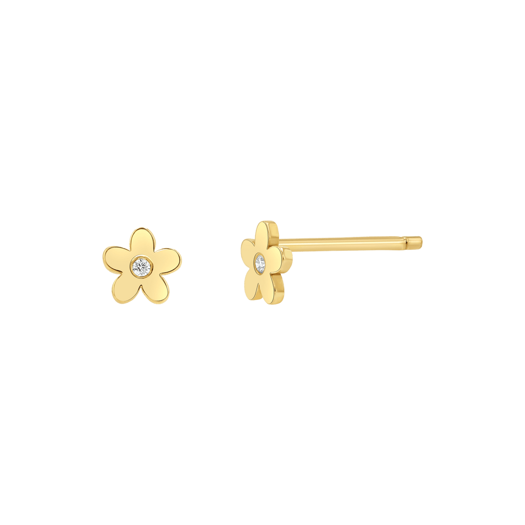 Diamond Flower Stud Earrings N3918