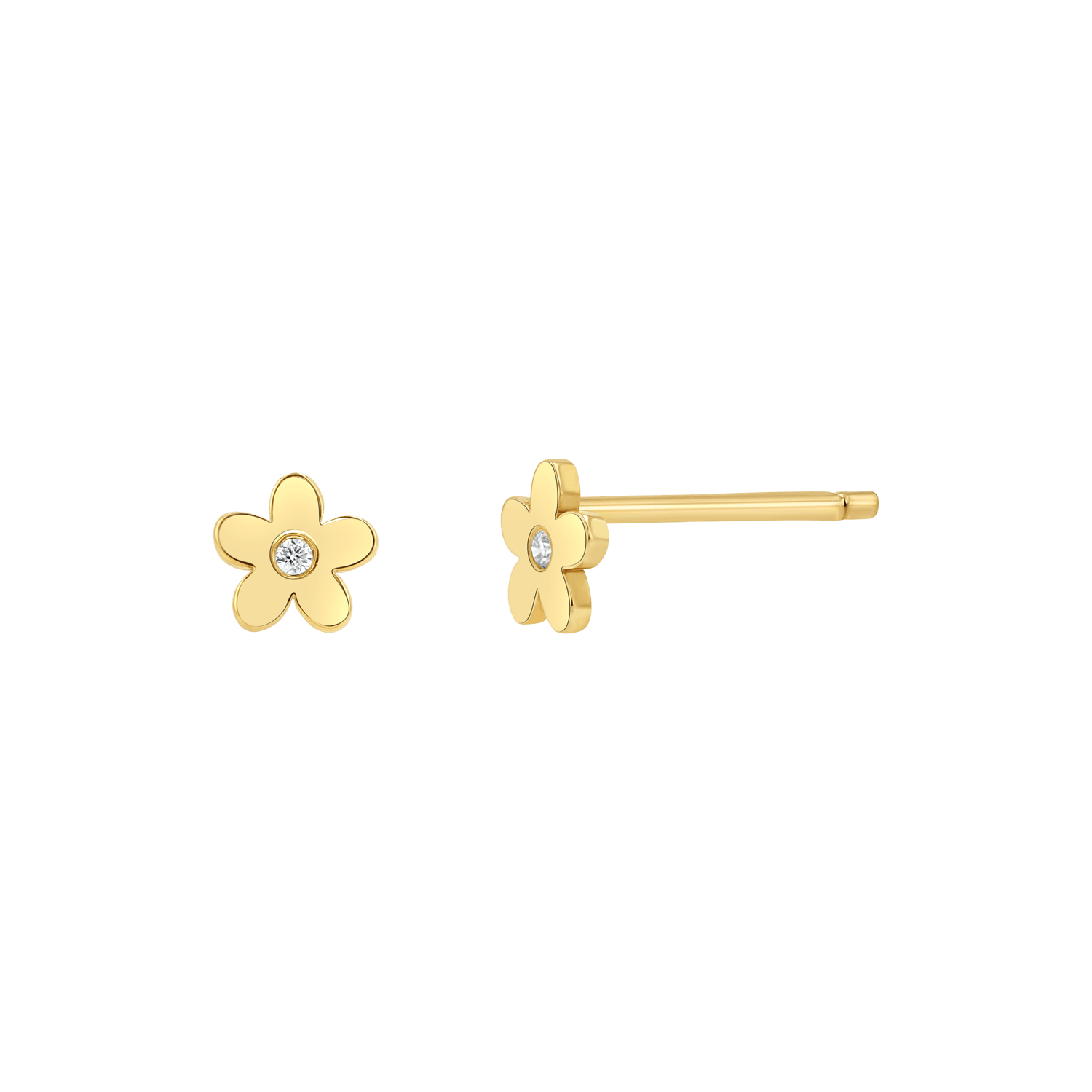 Diamond Flower Stud Earrings N3918