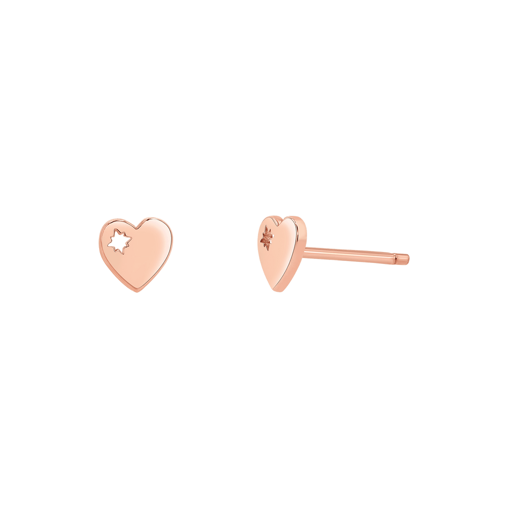 Mini Heart Stud Earrings Y855