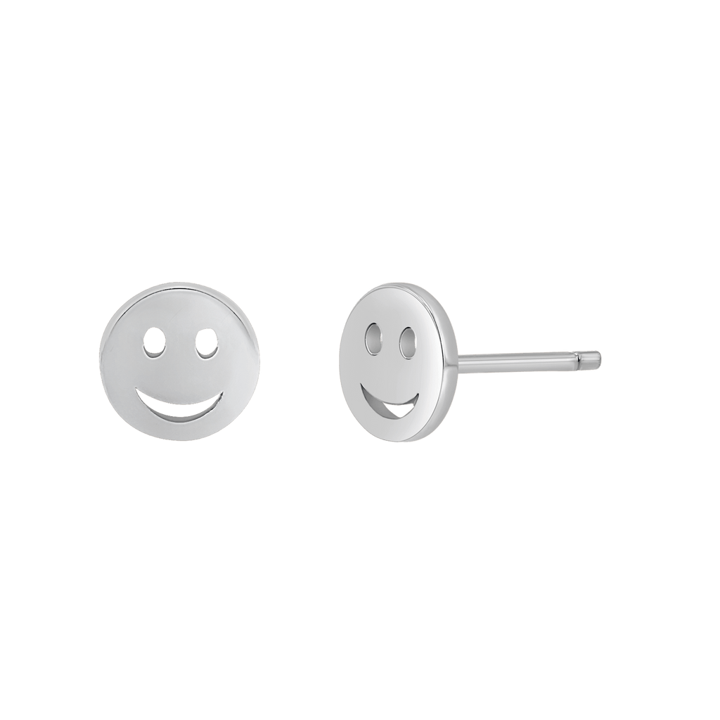Smiley Face Stud Earrings U695