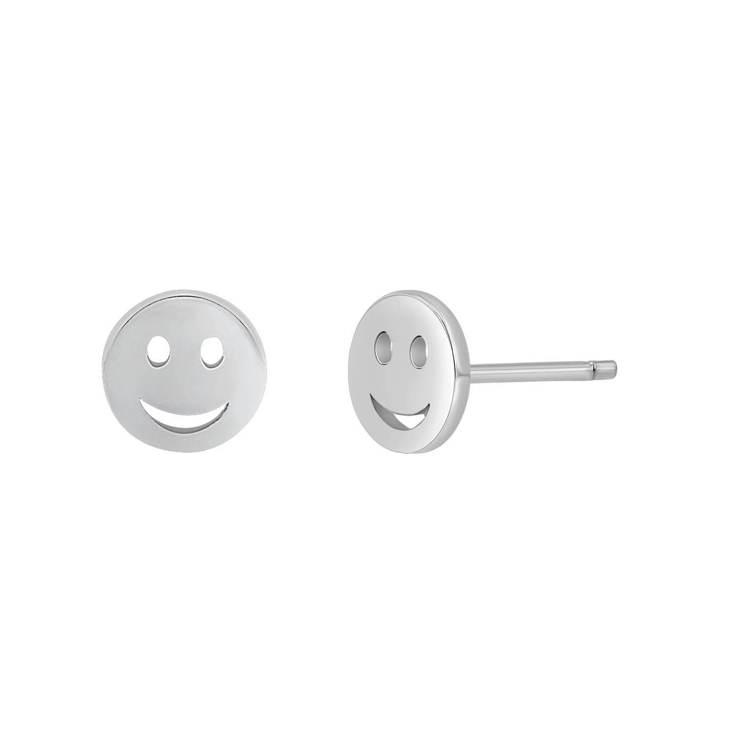 Smiley Face Stud Earrings U695