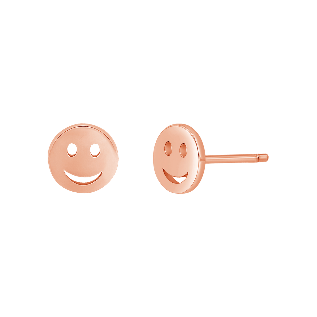 Smiley Face Stud Earrings U695