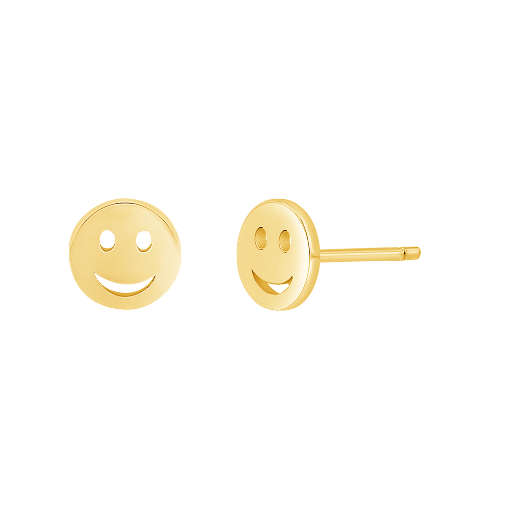 Smiley Face Stud Earrings U695