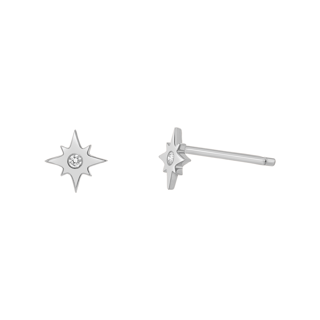 Diamond Starburst Stud Earrings B690367