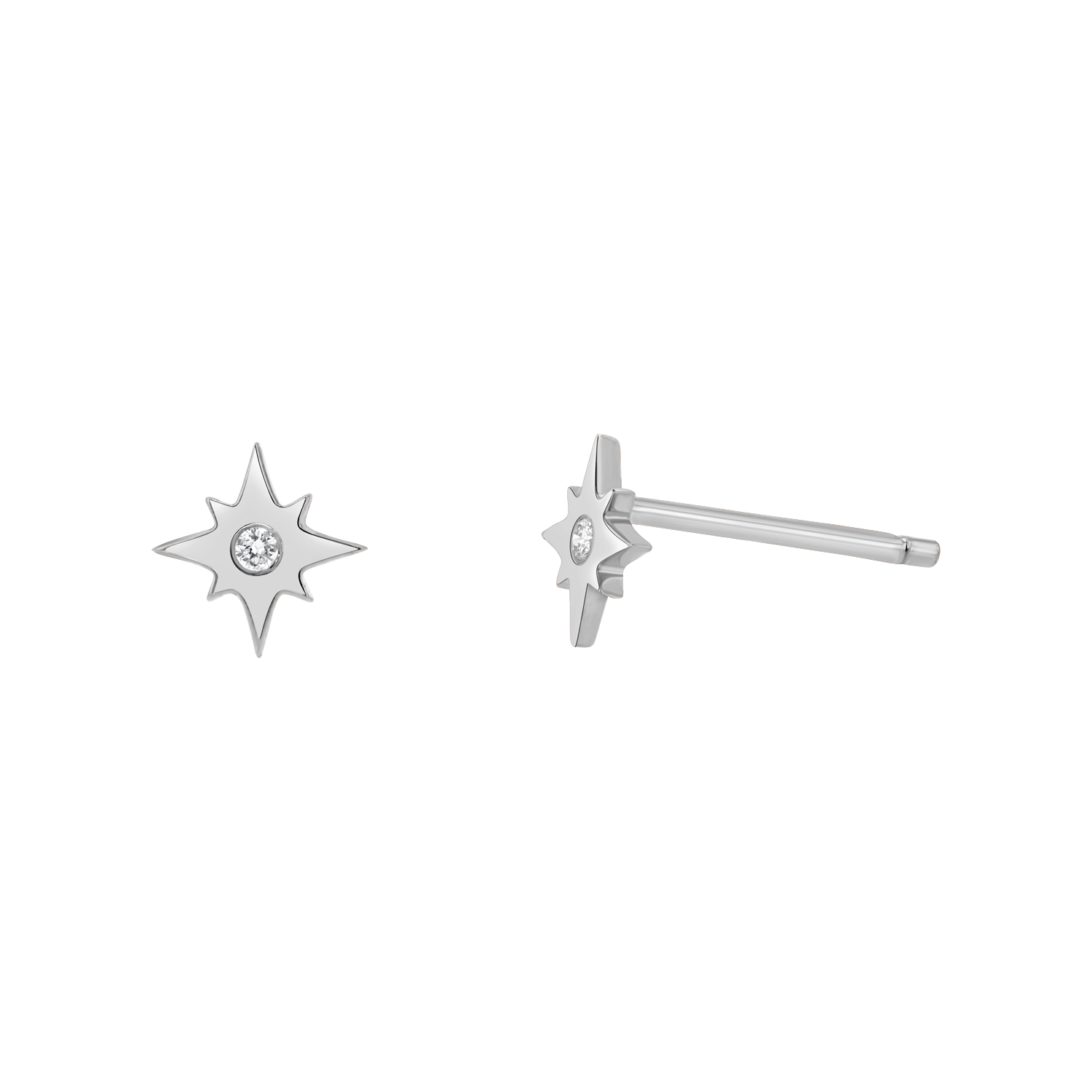 Diamond Starburst Stud Earrings B690367