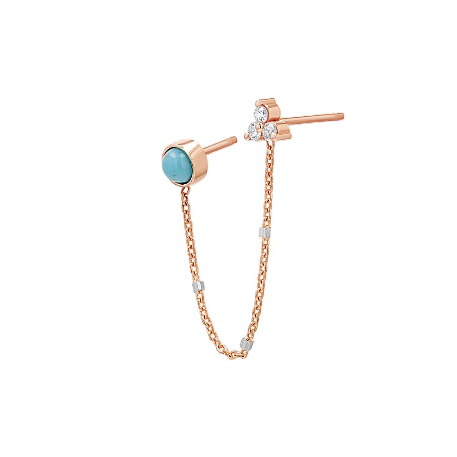Turquoise & Diamond Drop Earring N350