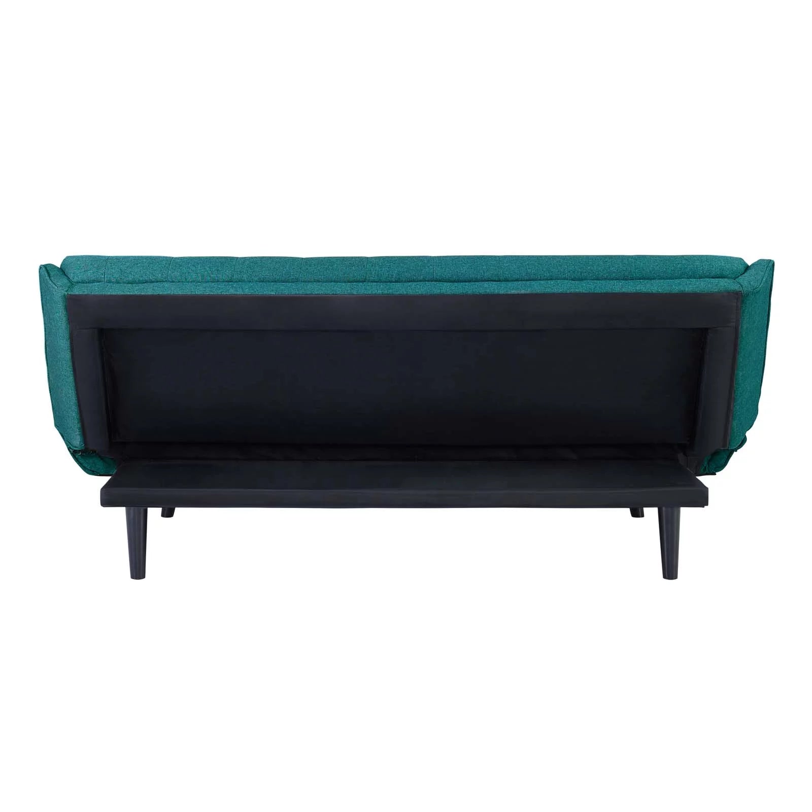 Aqua Blue Fabric Tufted Sofa Bed E603