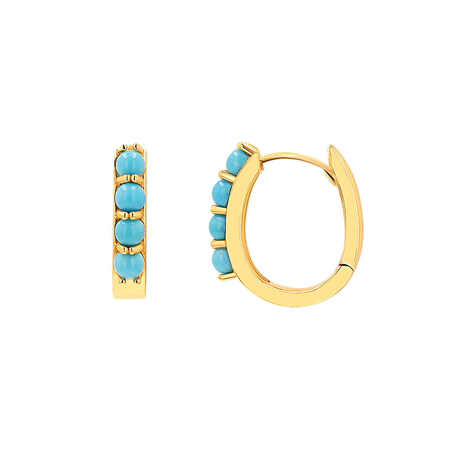 Turquoise Paperclip Huggie Hoops N85052