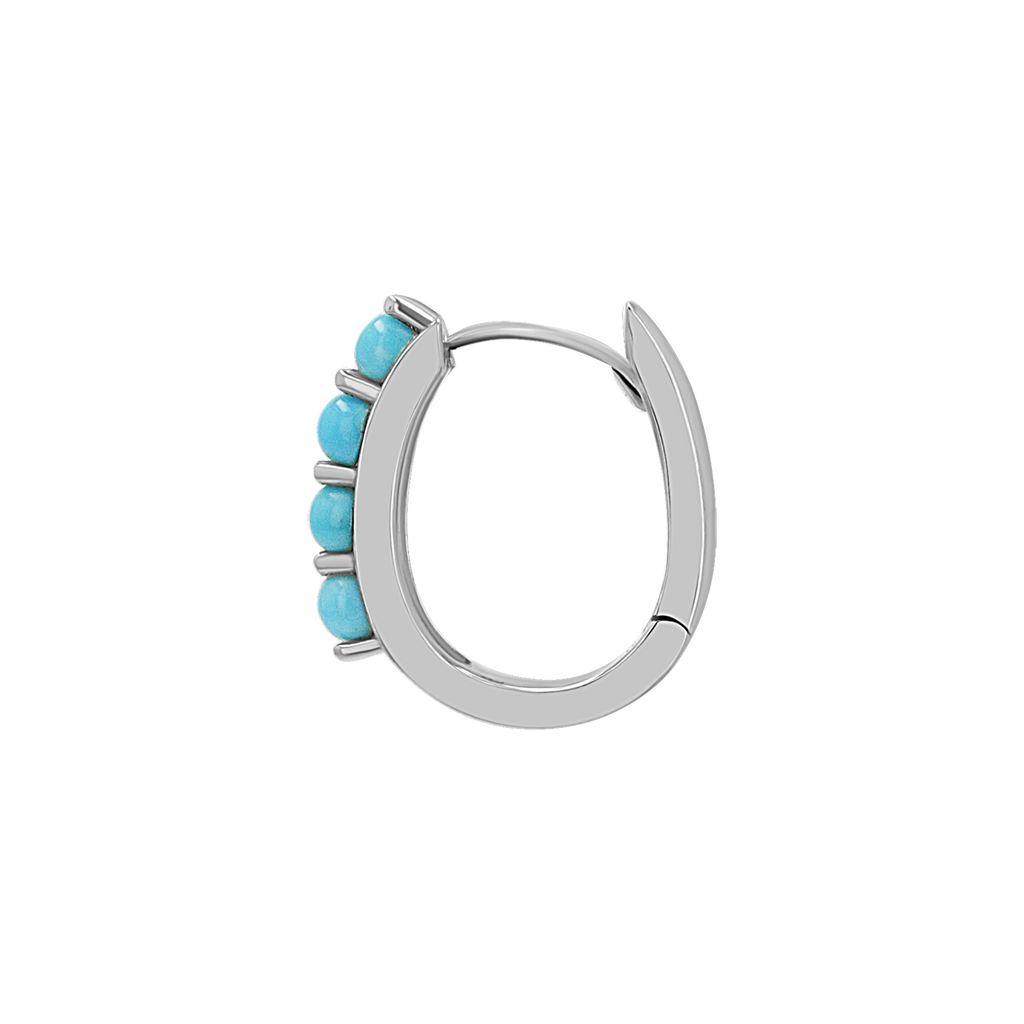 Turquoise Paperclip Huggie Hoops N85052