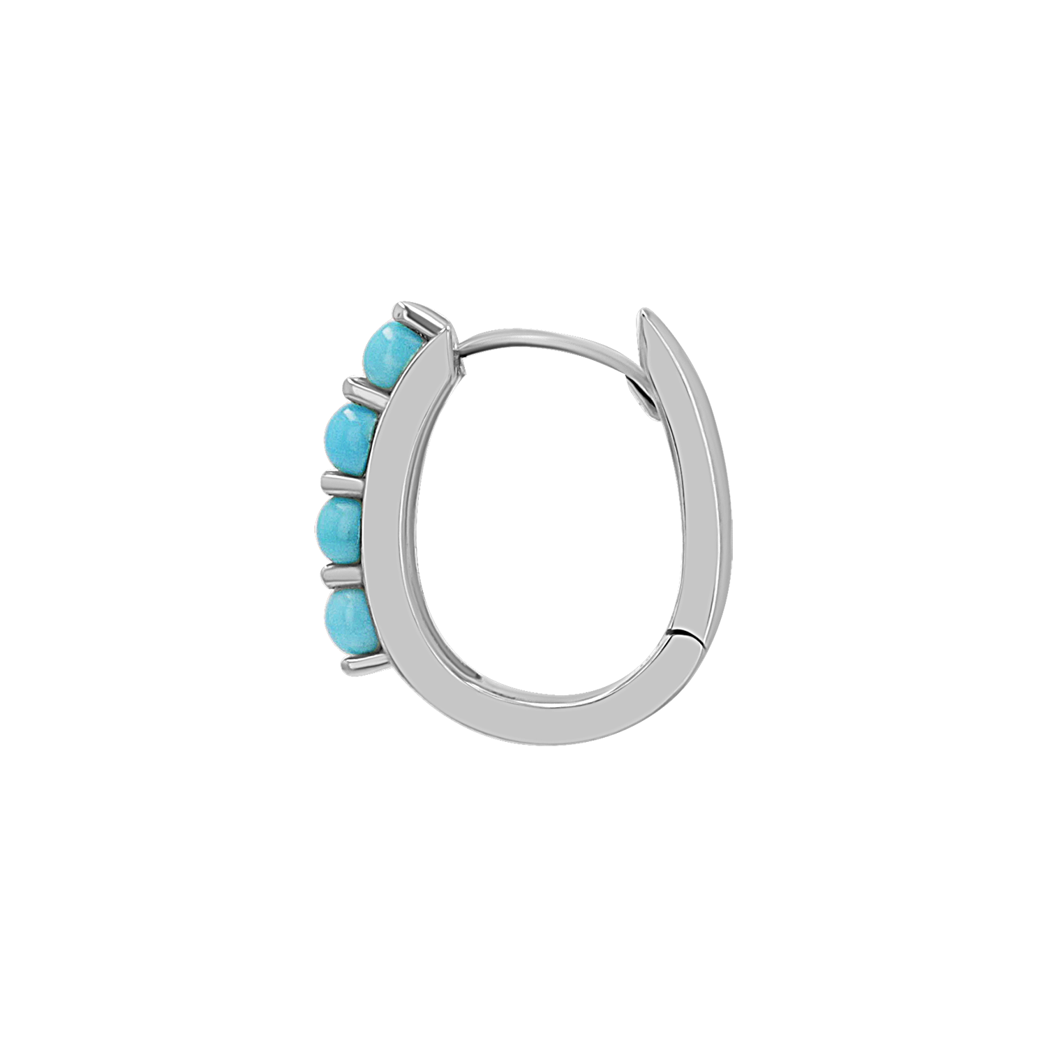 Turquoise Paperclip Huggie Hoops N85052